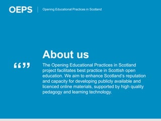 Awareness of OER and OEP in Scotland: Survey Findings from the OEPS Project 