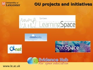 OU projects and initiatives




www.le.ac.uk
 
