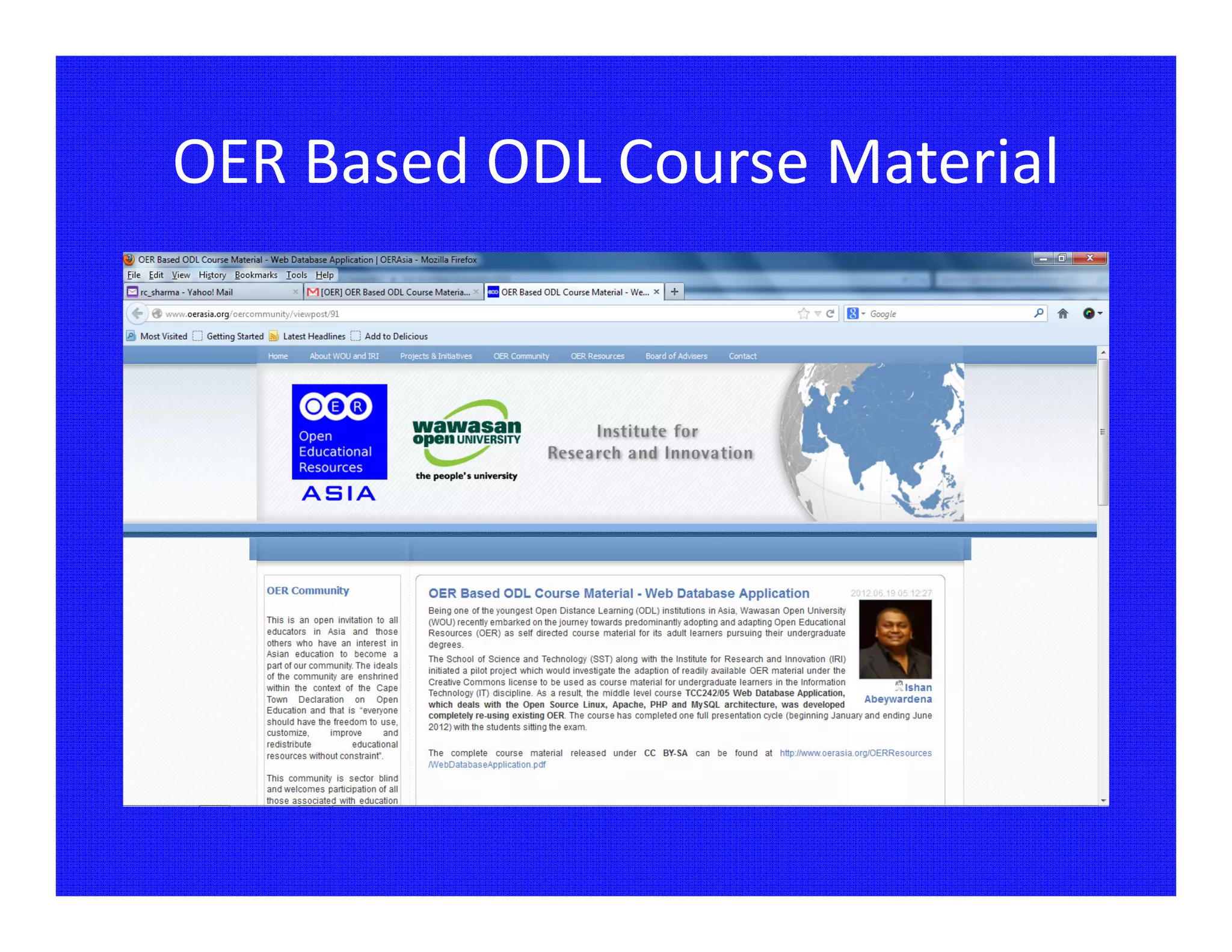 OER Based ODL Course Material
 