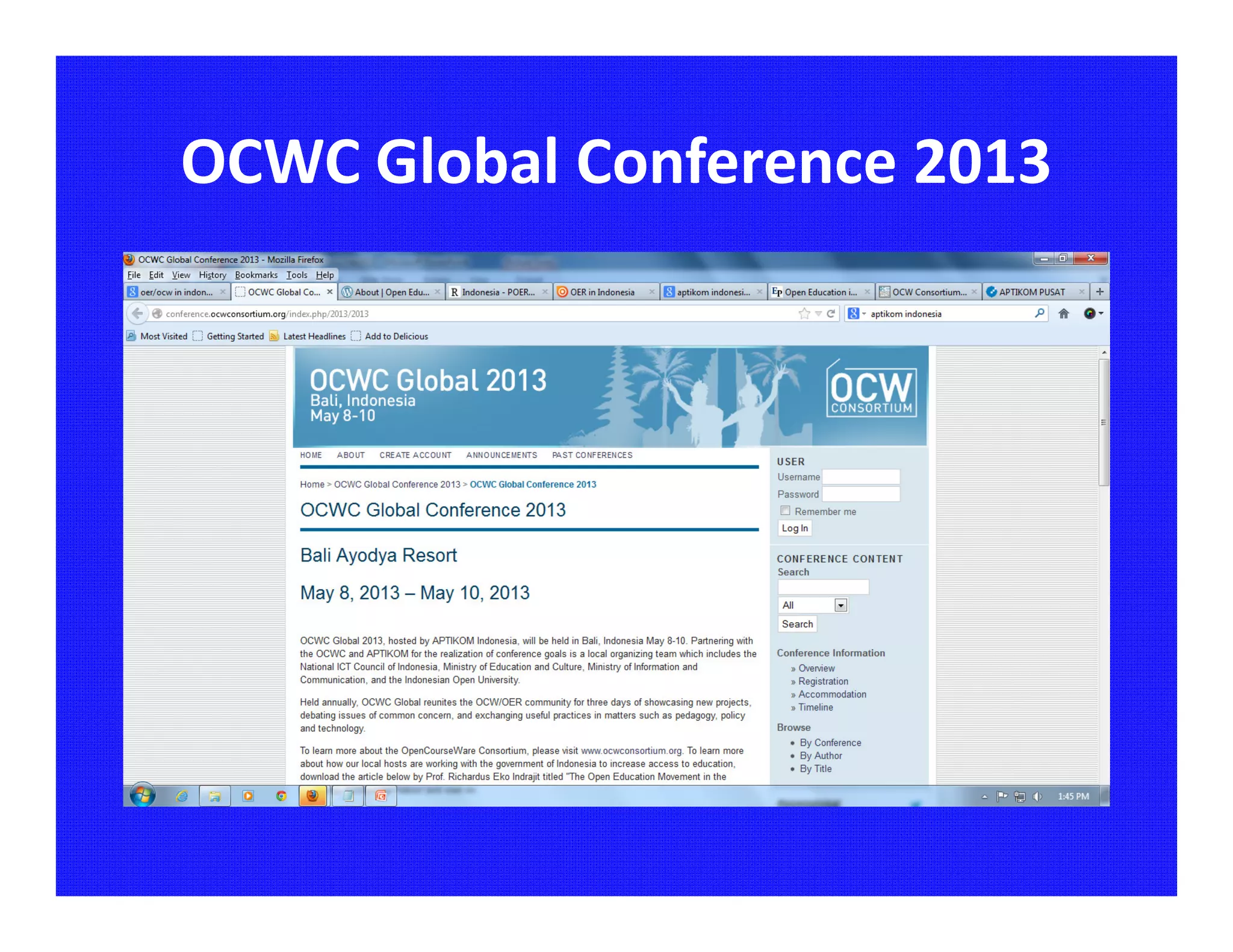 OCWC Global Conference 2013
 
