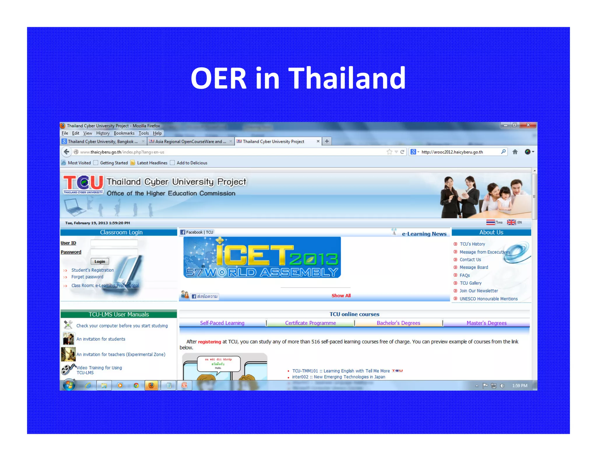 OER in Thailand
 
