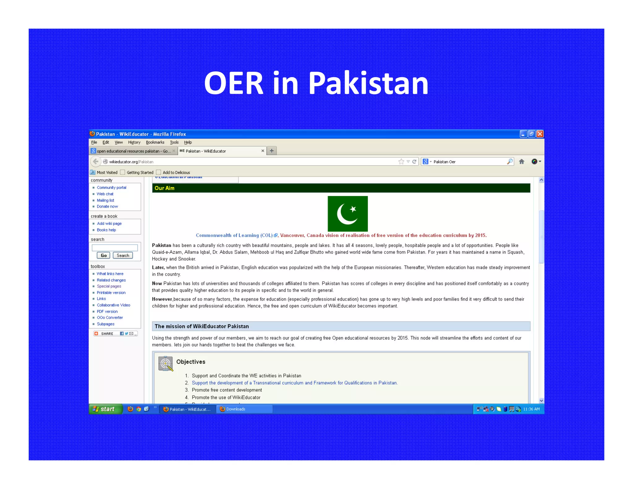 OER in Pakistan
 