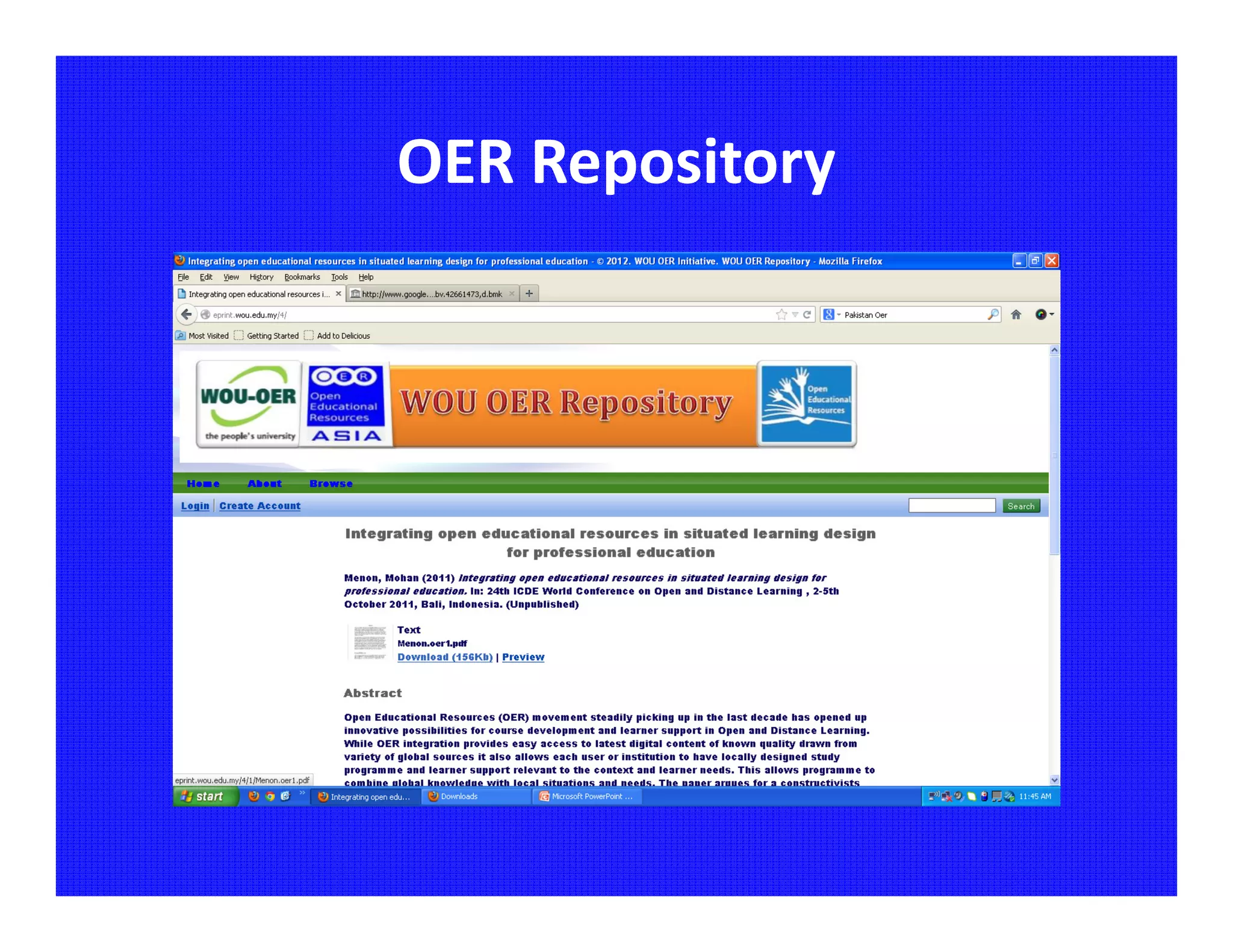 OER Repository
 