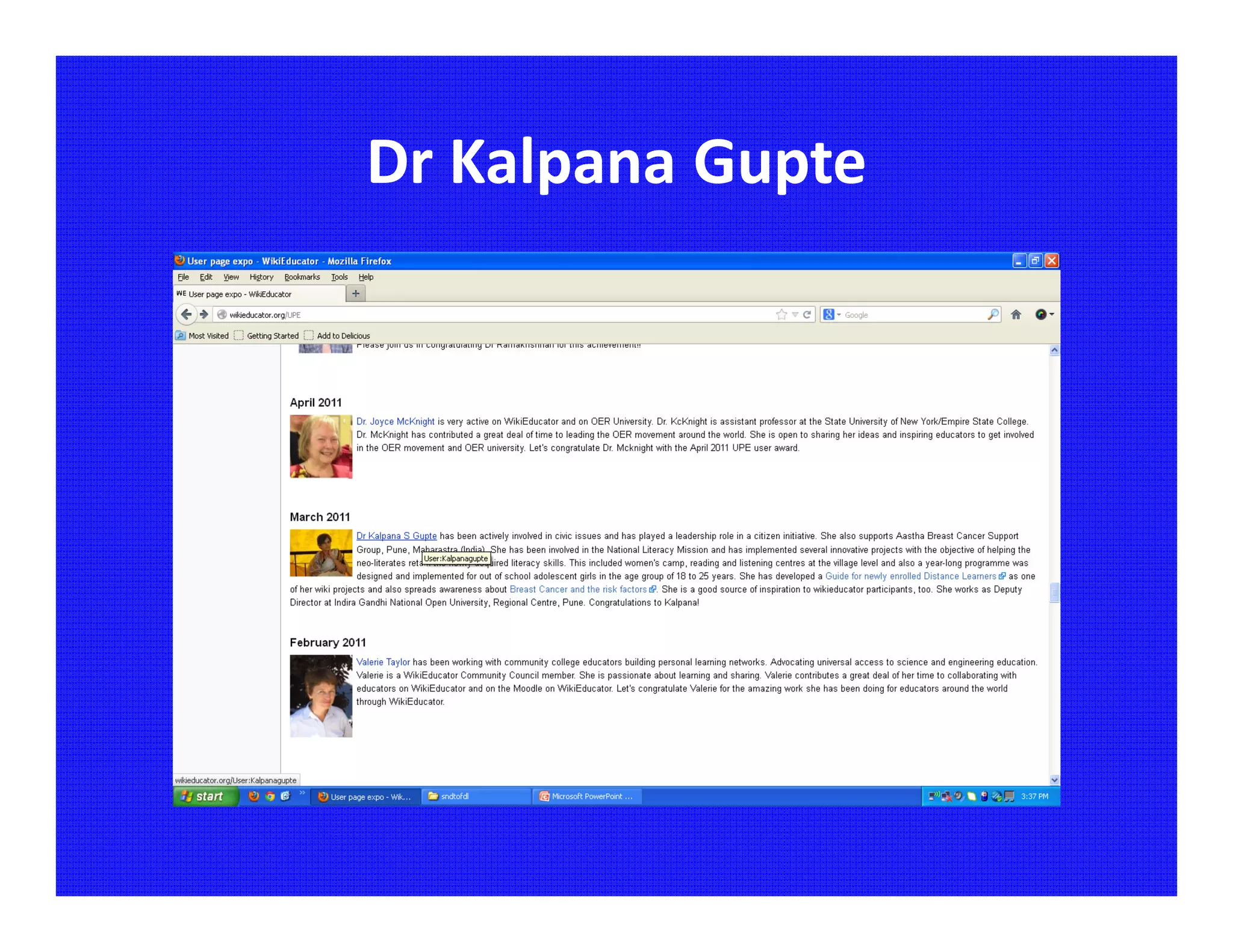 Dr Kalpana Gupte
 