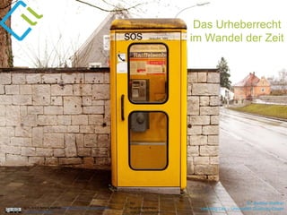 Dr. Bettina Waffner
Learning Lab – Universität Duisburg-Essen
Das Urheberrecht
im Wandel der Zeit
cc by sa 4.0 Bettina Waffner creativecommons.org/licenses/by-
sa/4.0/legalcode.de
Bild:
CC BY SA Rene Dana
https://flic.kr/p/qaraBD
 