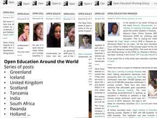 Building a Global Open Education Working Group