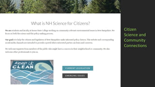 Citizen
Science and
Community
Connections
 