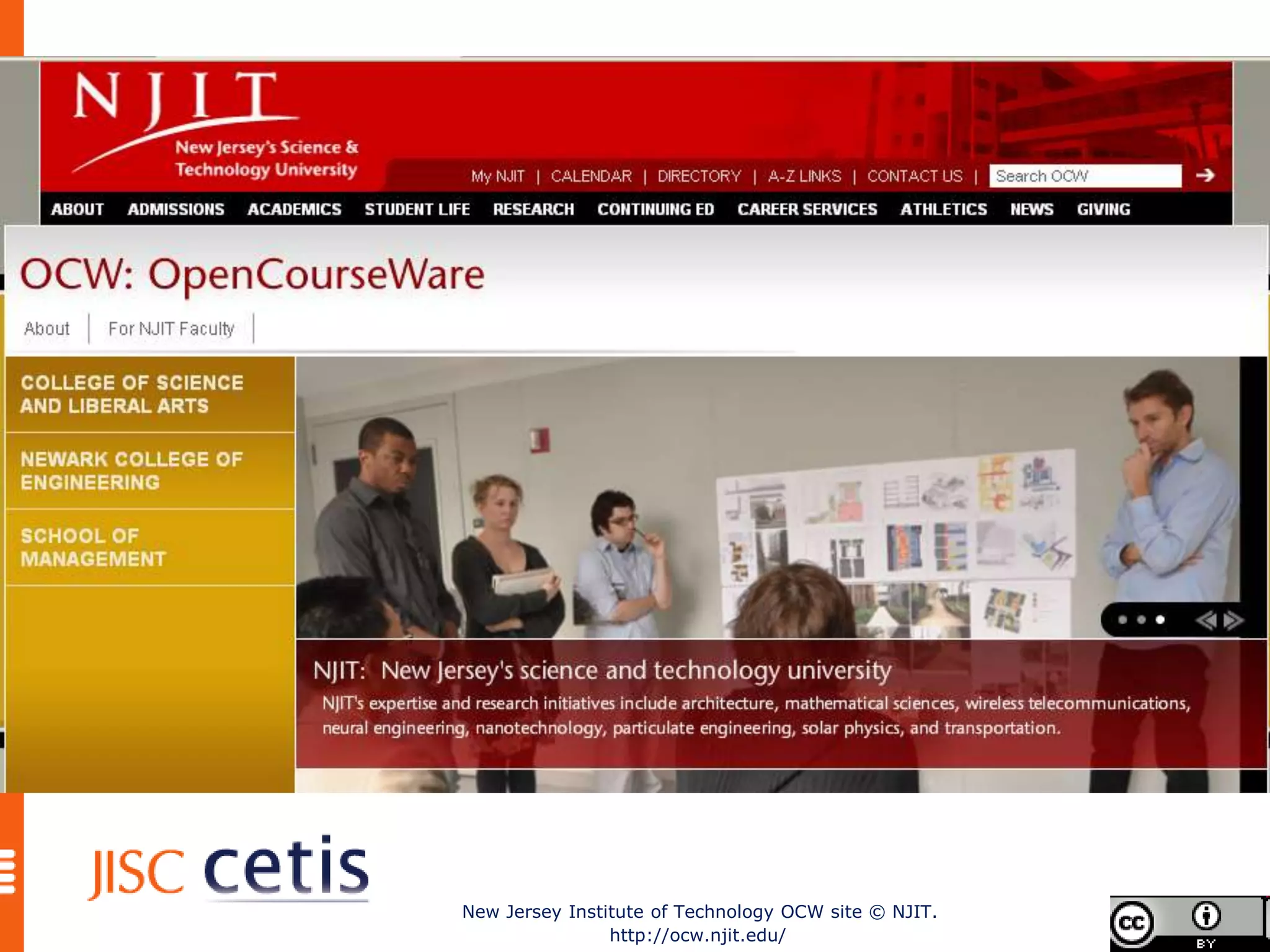 New Jersey Institute of Technology OCW site © NJIT.
                http://ocw.njit.edu/
 