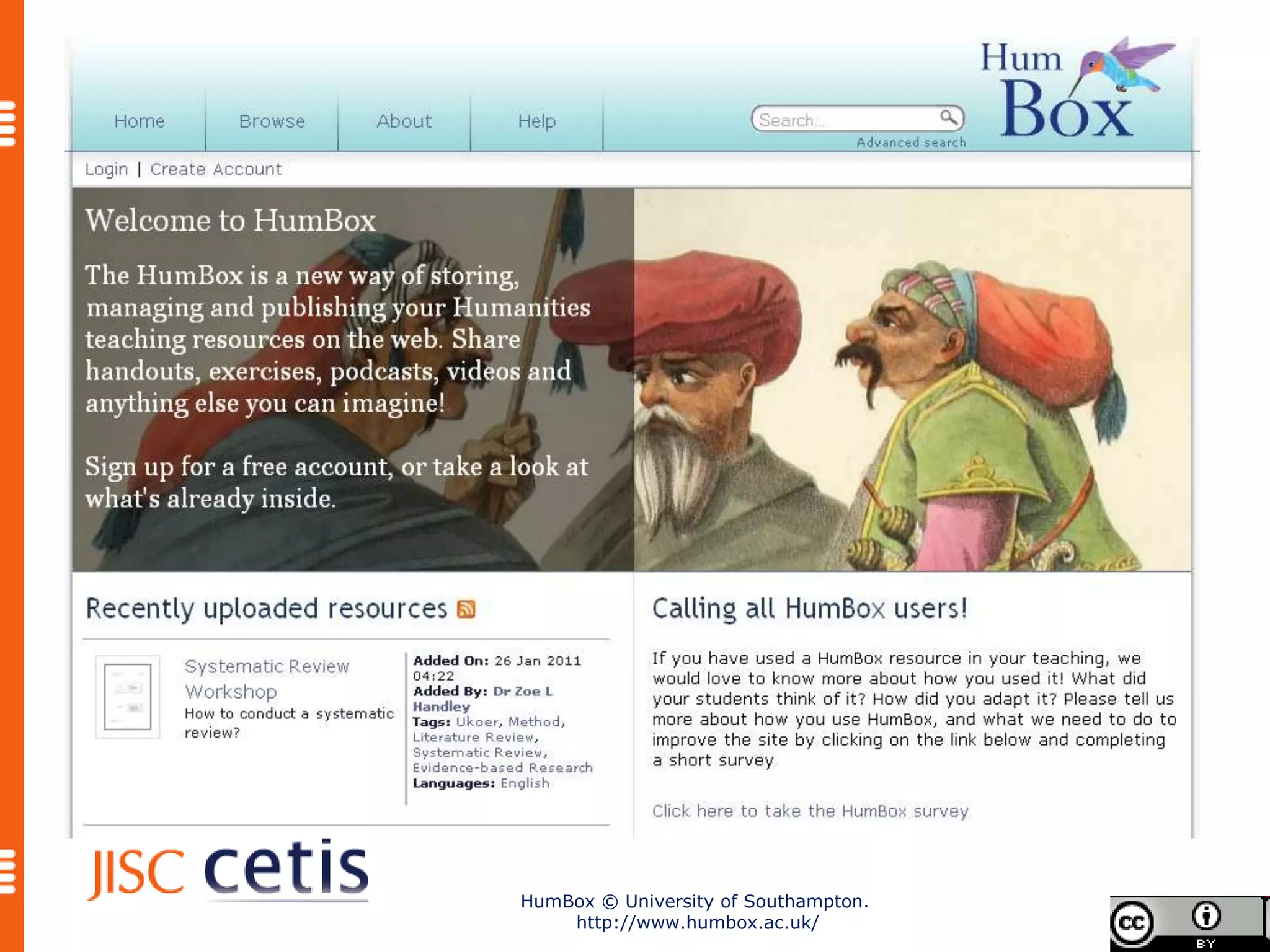 HumBox © University of Southampton.
    http://www.humbox.ac.uk/
 