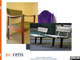 Bench © dcJohn CC-BY-SA
http://www.flickr.com/photos/dcjohn/2946647/
 