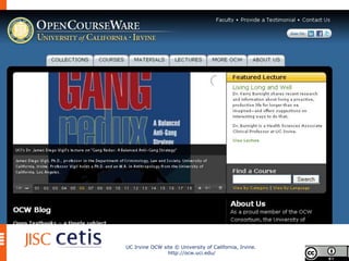 UC Irvine OCW site © University of California, Irvine.
                http://ocw.uci.edu/
 