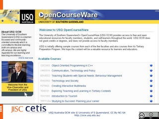 USQ Australia OCW site © University of S Queensland. CC By-NC-SA
                      http://ocw.usq.edu.au/
 