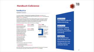 27
Handbuch CoScience
 