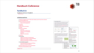 26
Handbuch CoScience
 