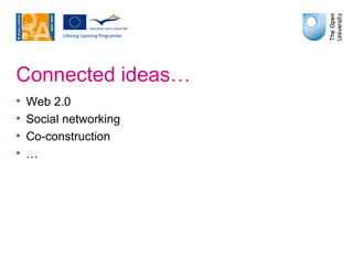 Connected ideas… Web 2.0 Social networking Co-construction … 
