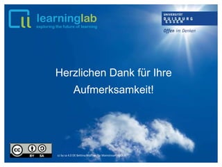 Herzlichen Dank für Ihre
Aufmerksamkeit!
cc by sa 4.0 DE Bettina Waffner für MainstreamingOER
 