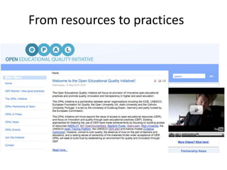 From resources to practices
 