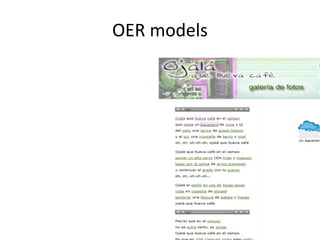 OER models
 