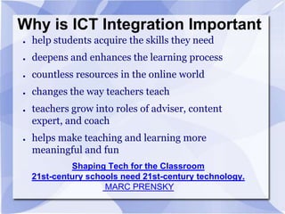 why is ict important in schools
