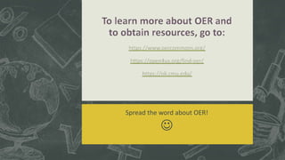 Spread the word about OER!

 