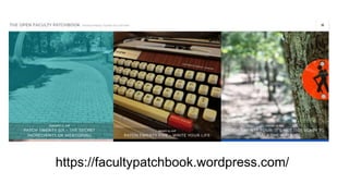 https://facultypatchbook.wordpress.com/
 