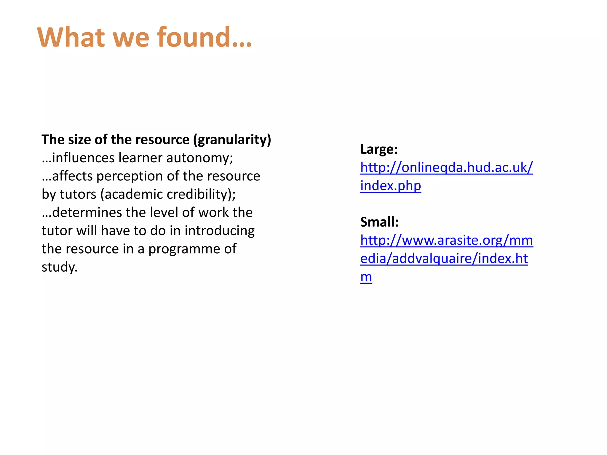 An OER research methods collection:http://cloudworks.ac.uk/cloud/view/5548