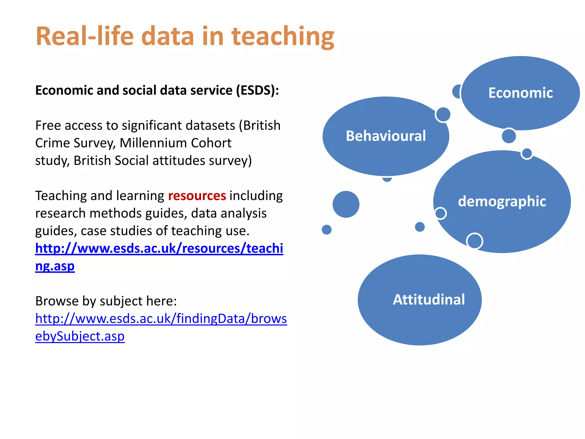 What we found…The interdisciplinary nature of OER aids narrative construction; allows learners to internalise knowledge (constructivism); has the potential to address some of the difficulties which learners have with research methods learning. Questionnaire designR2:  I think it is useful as yet another source, not only for research modules – what I found pretty much with all of these that I looked at is that there are uses in other modules as well. 