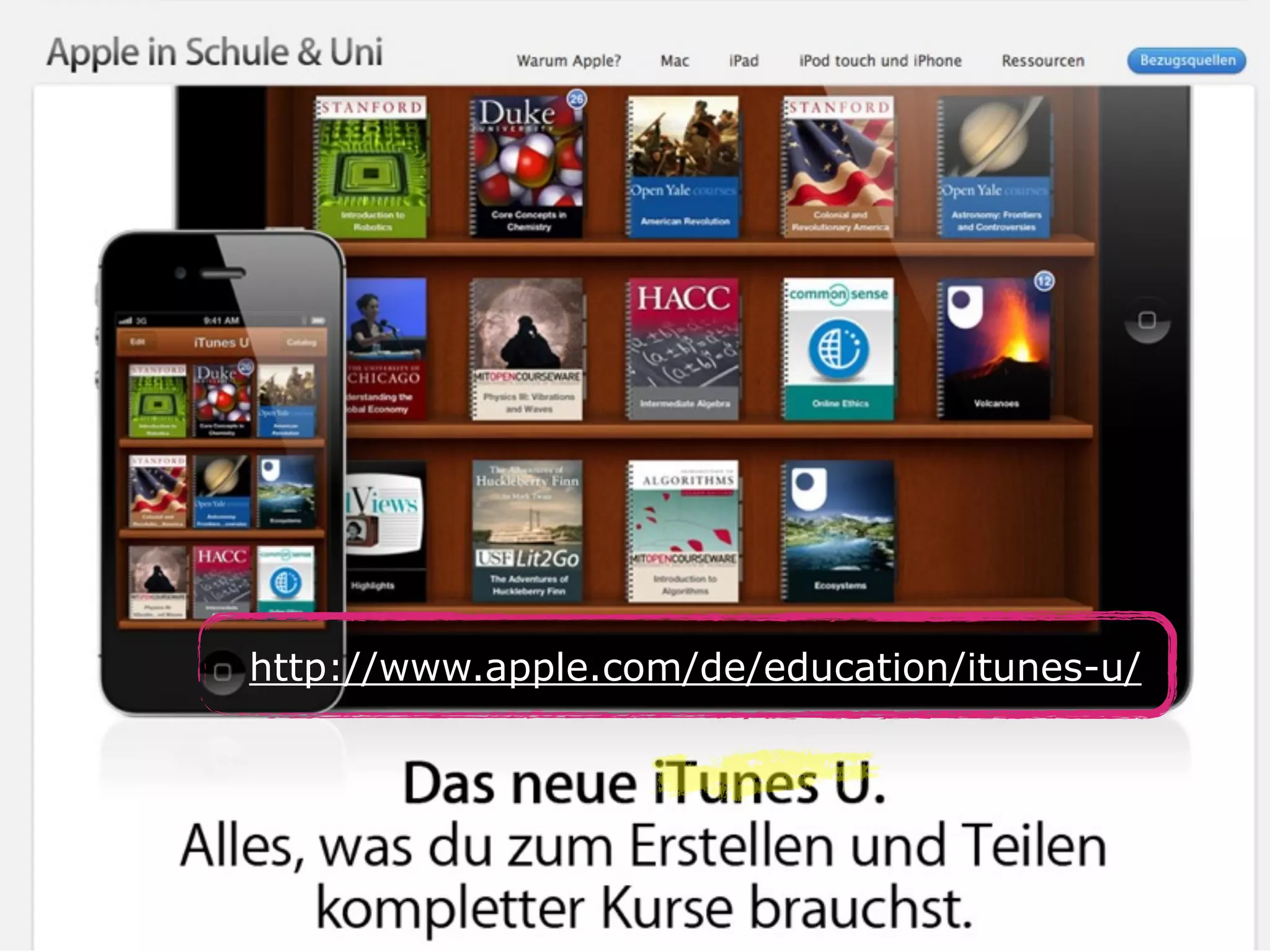 http://www.apple.com/de/education/itunes-u/

 