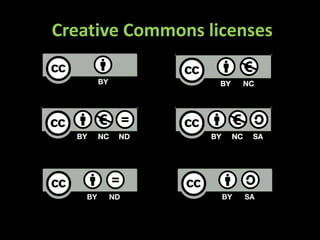 Creative Commons licenses
 