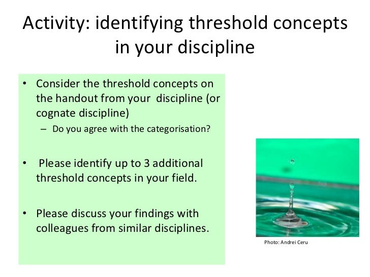 Threshold Concepts A Disciplinebased approach to learning and design