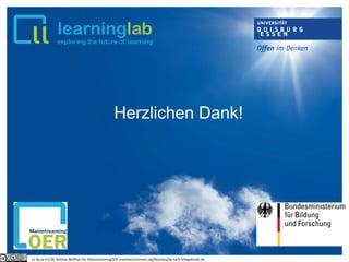 Herzlichen Dank!
cc by sa 4.0 DE Bettina Waffner für MainstreamingOER creativecommons.org/licenses/by-sa/4.0/legalcode.de
 