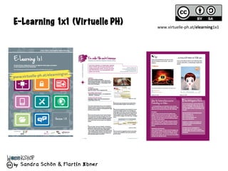 Sandra Schön & Martin Ebner
E-Learning 1x1 (Virtuelle PH) www.virtuelle-ph.at/elearning1x1	
 