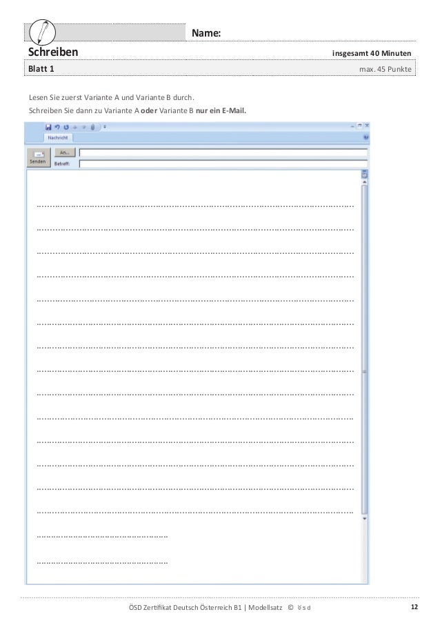 Oesd B1 Modelltest