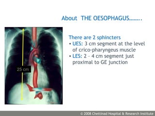Oesophagus congenital anomalies, motor dysfunction, gerd and tumours 28 ...