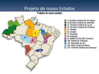 Projeto de novos Estados
 