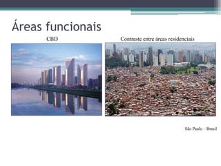 Áreas funcionais
      CBD          Contraste entre áreas residenciais




                                                São Paulo – Brasil
 