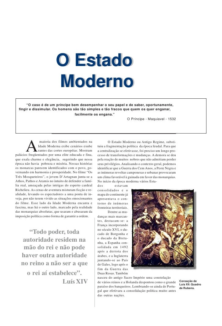 O Estado Moderno O Estado Moderno