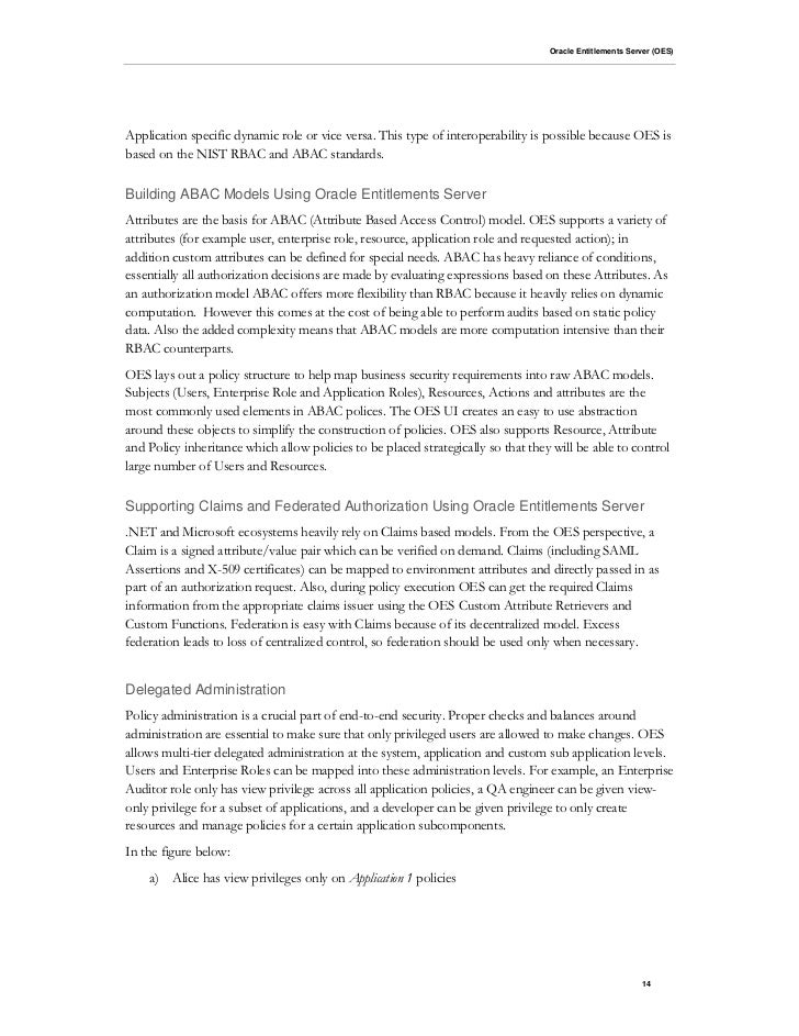 Fine Grained Authorization: Technical Insights for Using Oracle Entitâ€¦