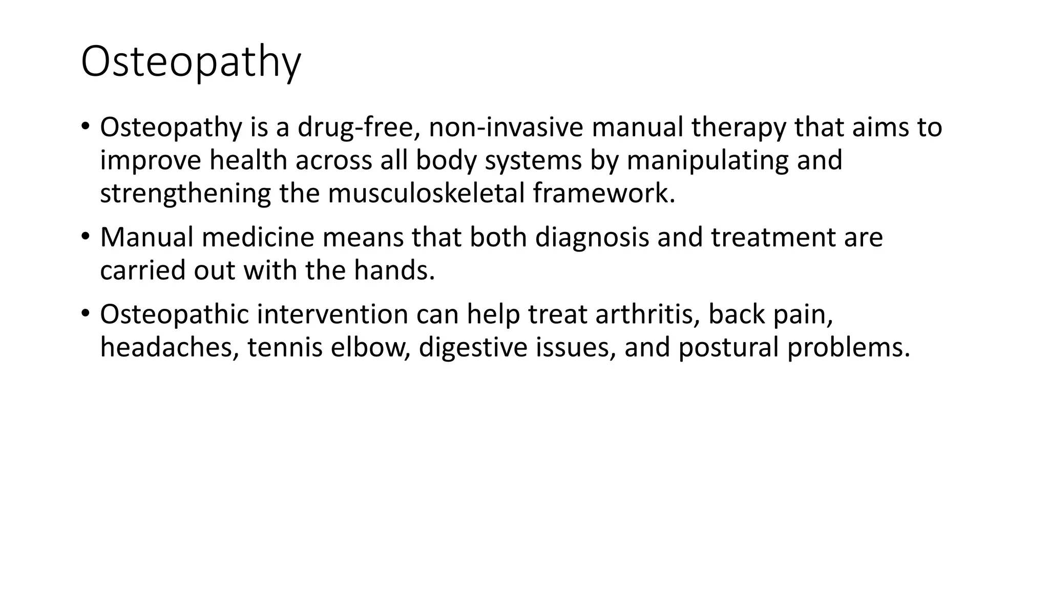Oesteopathy and its introduction | PPTX