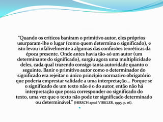 Deslocamento do Sentido