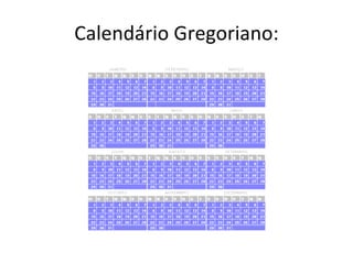 Calendário Gregoriano: 