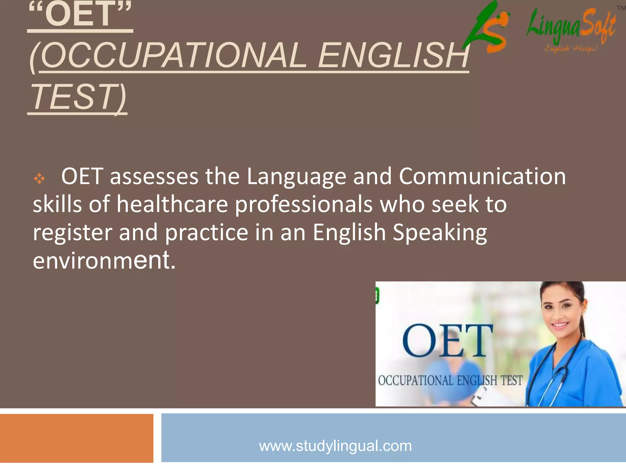 Occupational English Test | PPTX