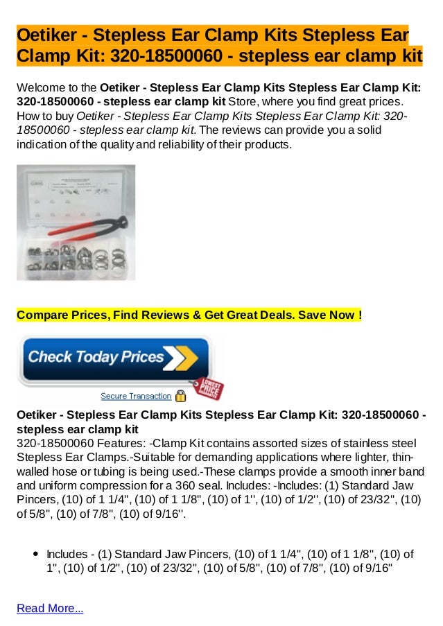 Oetiker stepless ear clamp kits stepless ear clamp kit 32018500060