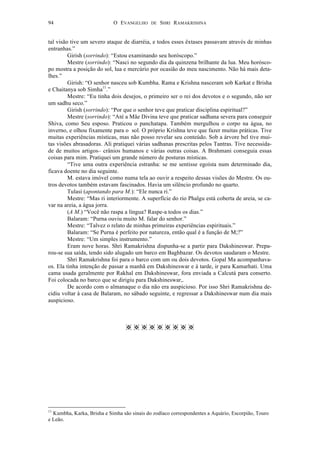 O evangelho de sri ramakrishna