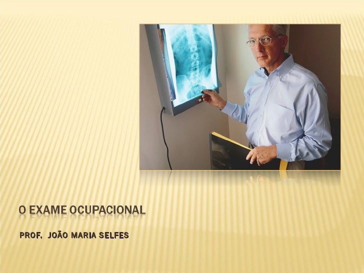 O que e exame ocupacional