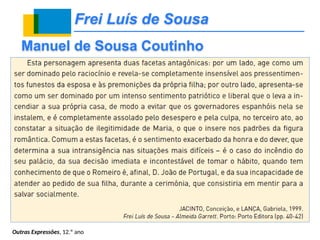 Frei Luís de Sousa
Manuel de Sousa Coutinho
Outras Expressões, 12.º ano
 