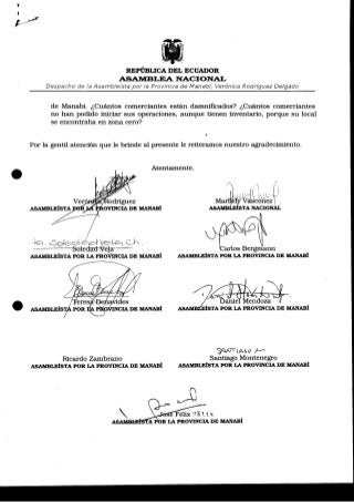 Solicitud de información al Comité de Reconstrucción sobre el desglose de los 3 mil millones para la reactivación.