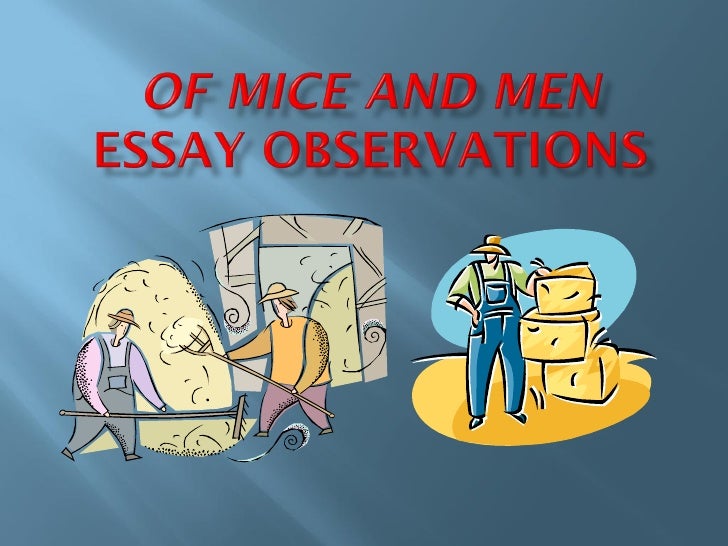 Mice and men essays