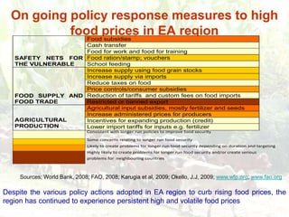 Most action is in domestic and regional markets… Busia -KenyaBusia -UgandaBut, there are serious barriers to trade: wasteful, high transaction costs