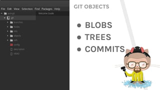 GIT OBJECTS
● BLOBS
● TREES
● COMMITS
 